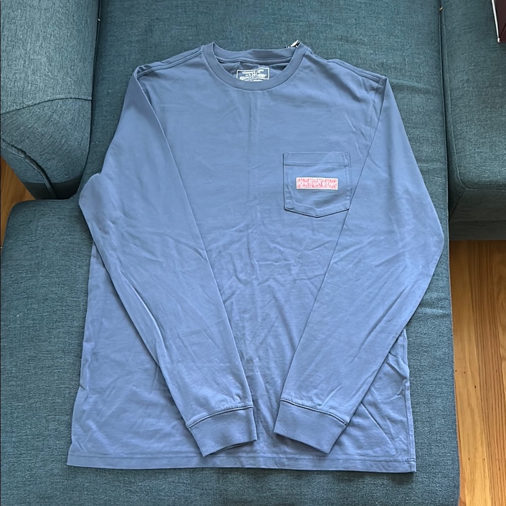 Vineyard Vines Blue Long Sleeve Tee Classic Comfort